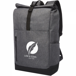 An image of Advertising Hoss 15.6 roll-up laptop backpack - Sample