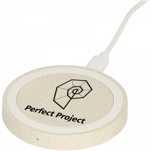 An image of Promotional Naka 5W wheat straw wireless charging pad - Sample