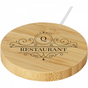 An image of Promotional Atra 10W bamboo magnetic wireless charging pad - Sample