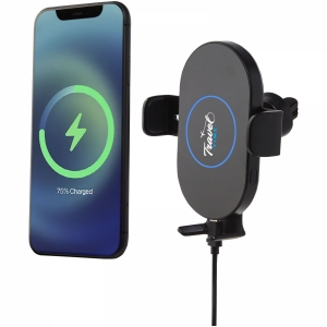 An image of Advertising Pilot 15W wireless automatic car charger - Sample