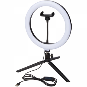 An image of Studio ring light with phone holder and tripod