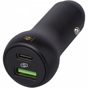 An image of Printed Pilot dual 65W USB-C/USB-A car charger - Sample