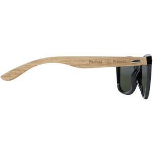 An image of Logo Hiru rPET/wood mirrored polarized sunglasses in gift box