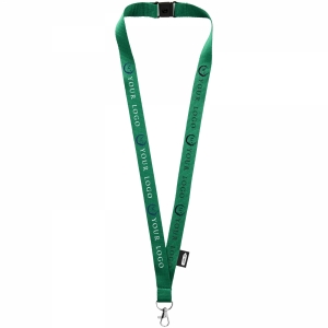 An image of Branded Tom recycled PET lanyard with breakaway closure