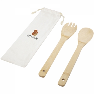 An image of Endiv bamboo salad spoon and fork