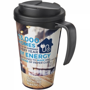 An image of Printed Brite Americano Grande 350ml mug with spill-proof lid