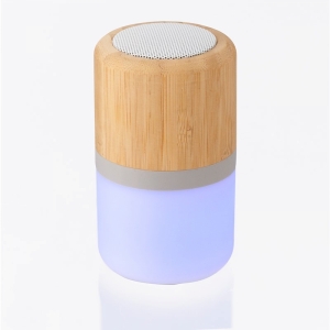 An image of Marketing Plastic and bamboo wireless speaker - Sample