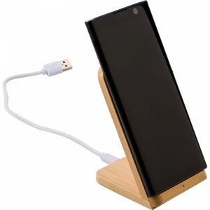 An image of Printed Bamboo phone holder - Sample