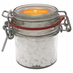An image of 125ml/290gr Glass jar filled with extra strong mints - Sample
