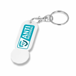 An image of AntiMicrobial Trolley Stick Oblong Keyring