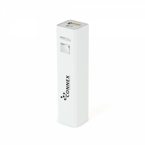 An image of Printed White Cuboid Power Bank - Sample