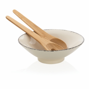 An image of Ukiyo Salad Bowl With Bamboo Salad Server