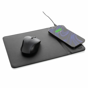 An image of Promotional Swiss Peak RCS Recycled PU 10W Wireless Charging Mousepad - Sample