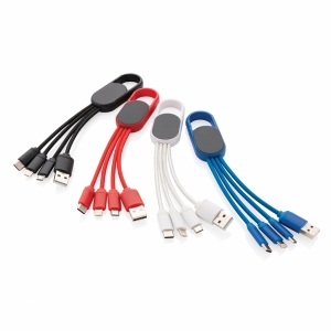 An image of Promotional 4-in-1 Cable With Carabiner Clip - Sample
