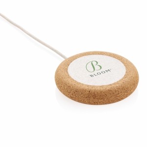 An image of Printed Cork And Wheat 5W Wireless Charger - Sample