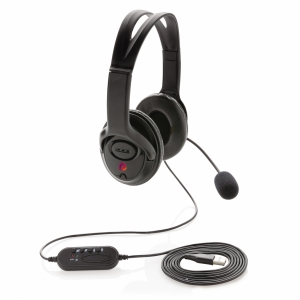 An image of Marketing Over Ear Wired Work Headset - Sample