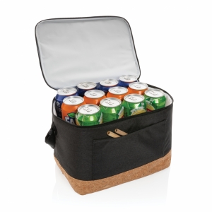 An image of Advertising Impact AWARE XL RPET Two Tone Cooler Bag With Cork Detail - Sample