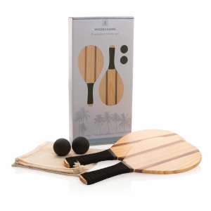 An image of Wooden Frescobol Tennis Set - Sample