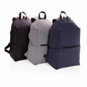 An image of Smooth PU 15.6"laptop Backpack - Sample