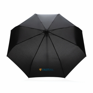 An image of 21" Impact AWARE RPET 190T Bamboo Auto Open/close Umbrella