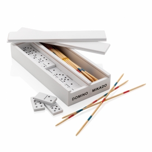 An image of Advertising Deluxe Mikado/domino In Wooden Box - Sample