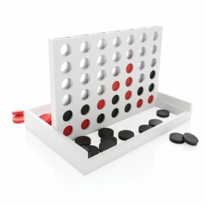 An image of Advertising Connect Four Wooden Game - Sample