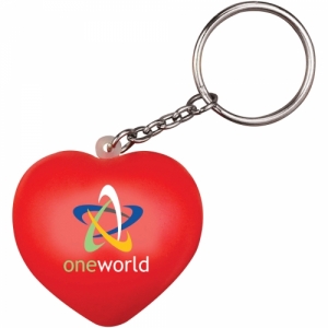 An image of Stress Love Heart Keyring