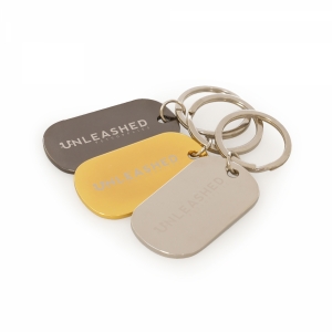 An image of Metal Dog Tag Style Keyring