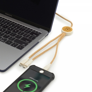 An image of 3 In 1 Cork Charging Cable - Sample