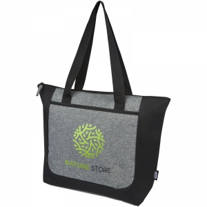 An image of Reclaim GRS Recycled Two-tone Zippered Tote Bag 15L - Sample