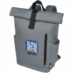 An image of Byron 15.6" GRS RPET Roll-top Backpack 18L - Sample