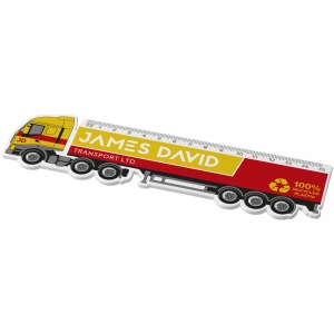An image of Logo Tait 15 Cm Lorry-shaped Recycled Plastic Ruler