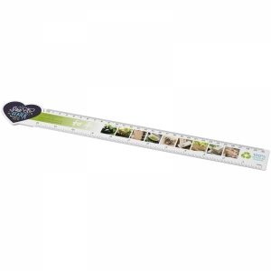 An image of Marketing Tait 30cm Heart-shaped Recycled Plastic Ruler