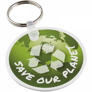 An image of Branded Tait Circle-shaped Recycled Keychain