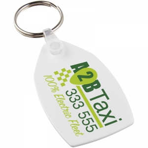 An image of Tait Rectangular-shaped Recycled Keychain