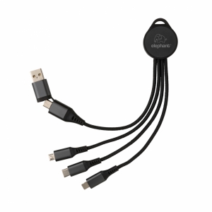 An image of Terra RCS Recycled Aluminium 6-in-1 Charging Cable