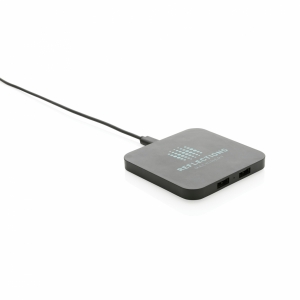An image of Marketing RCS Recycled Plastic 10W Wireless Charger With USB Ports - Sample