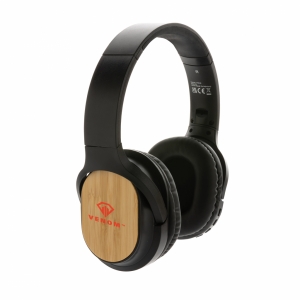 An image of Printed RCS And FSC Bamboo Elite Foldable Wireless Headphone - Sample