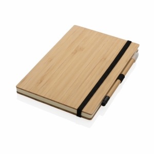 An image of FSC Bamboo Notebook And Infinity Pencil Set