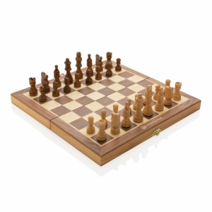 An image of Advertising FSC Luxury Wooden Foldable Chess Set - Sample