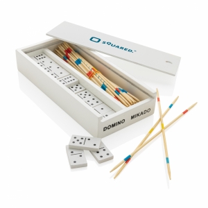 An image of Promotional FSC Deluxe Mikado/domino In Wooden Box - Sample