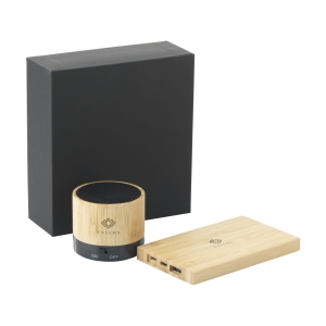 An image of Promotional PowerBox Bamboo gift set - Sample