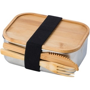 An image of Marketing Bamboo lid stainless steel lunch box
