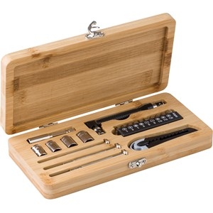 An image of Tool set in Bamboo Case 20 Pieces