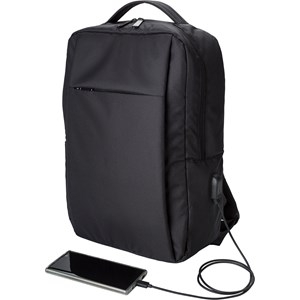 An image of Promotional Eco RPET 16 inch Laptop Backpack with USB Port