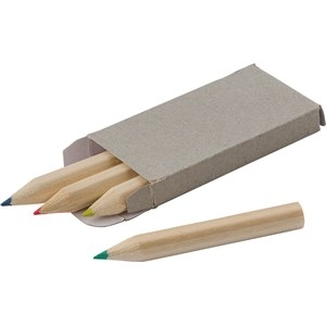An image of Marketing Coloured mini pencil set (4pc) - Sample