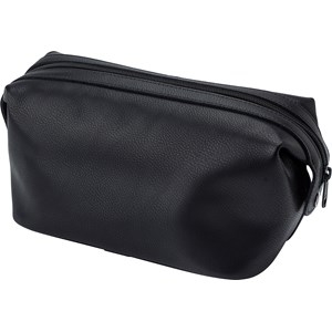 An image of Branded Leather toiletry bag Plain Stock - Sample