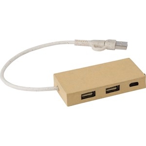An image of Promotional Aluminium and recycled paper USB hub - Sample