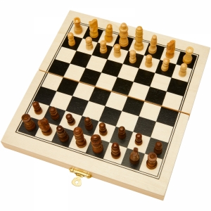 An image of Advertising King Wooden Chess Set