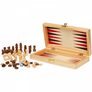 An image of Printed Mugo 3-in-1 Wooden Game Set - Sample